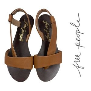 Free People Brown Leather Sandals Shoes Women’s Size 36